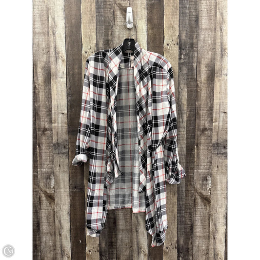 Cardigan By New York Laundry In Plaid Pattern, Size: 3x