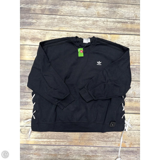 Athletic Sweatshirt Crewneck By Adidas In Black, Size: L