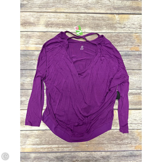 Athletic Top Long Sleeve Crewneck By Gaiam In Purple, Size: Xs