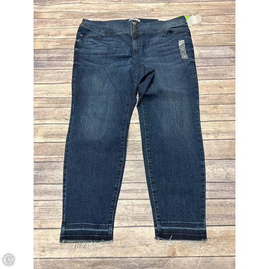 Jeans Straight By Lane Bryant In Blue Denim, Size: 22