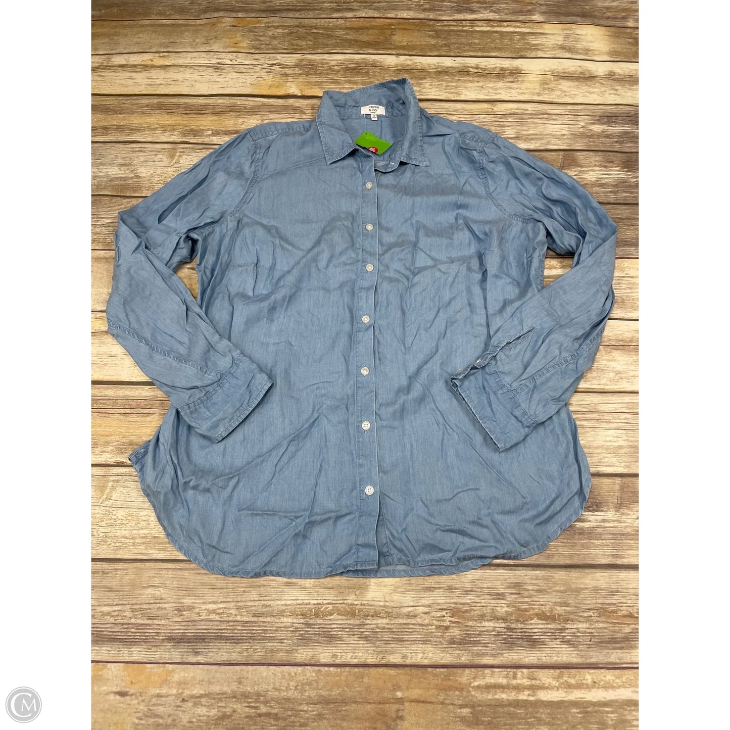 Top Long Sleeve By Crown And Ivy In Blue, Size: 2x