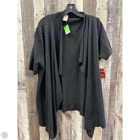 Cardigan By Faded Glory In Black, Size: 2x