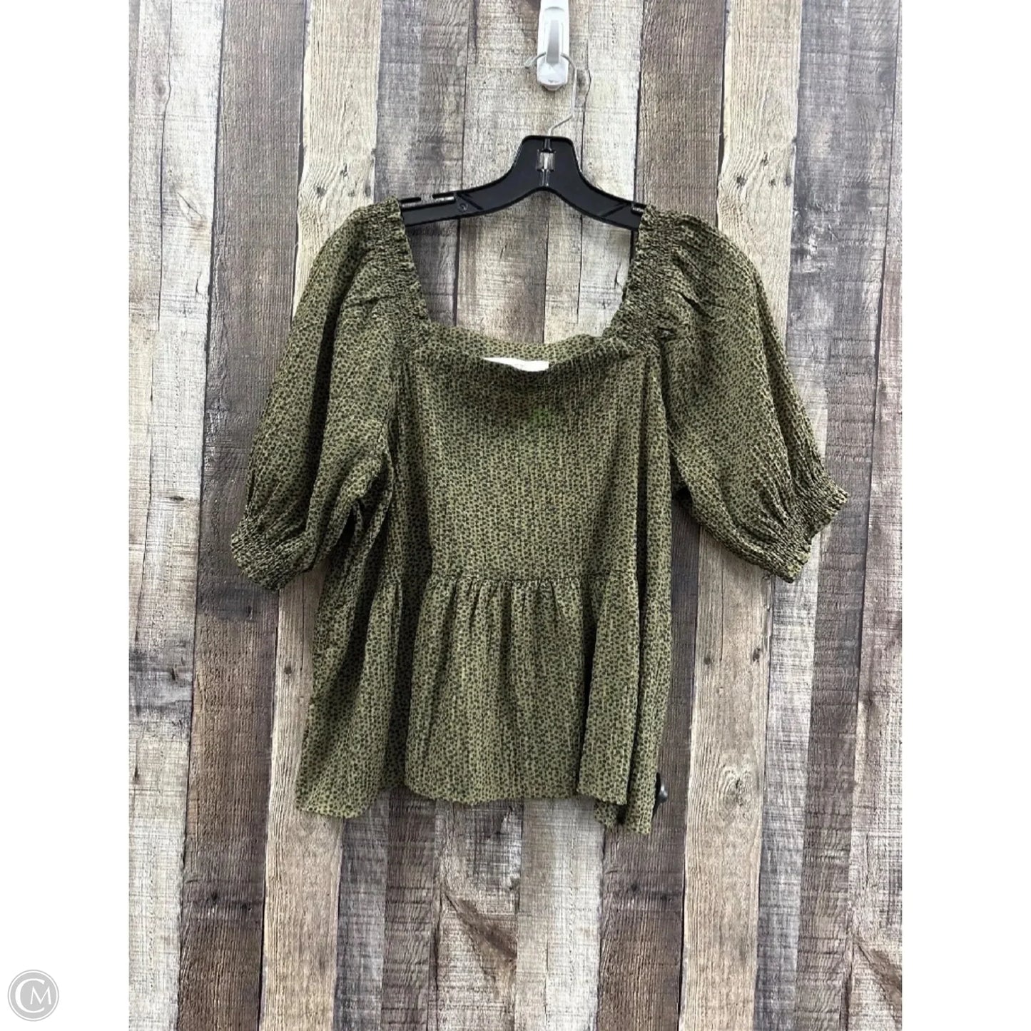 Top Short Sleeve By Loft In Green, Size: M