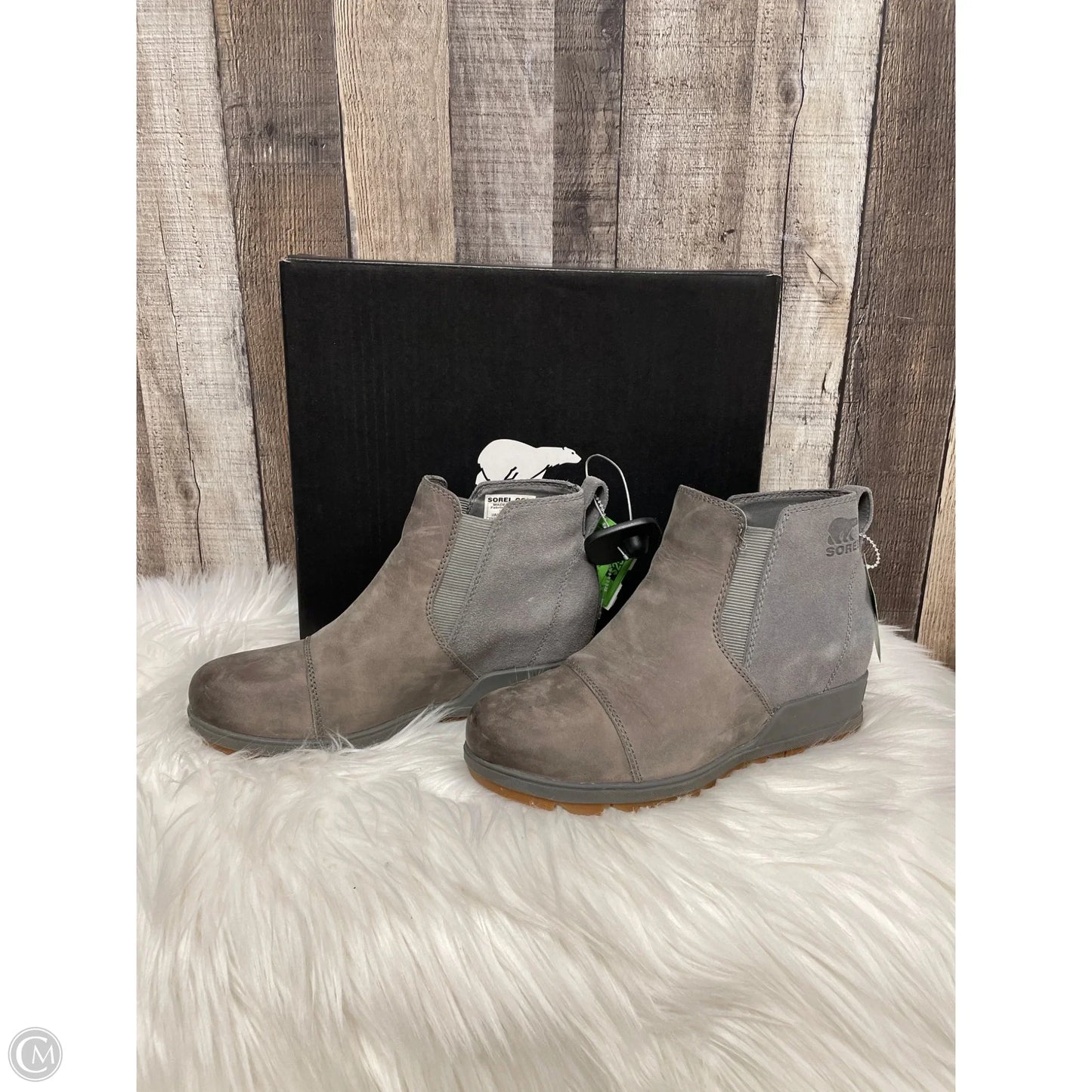 Boots Ankle Heels By Toms In Taupe, Size: 6.5