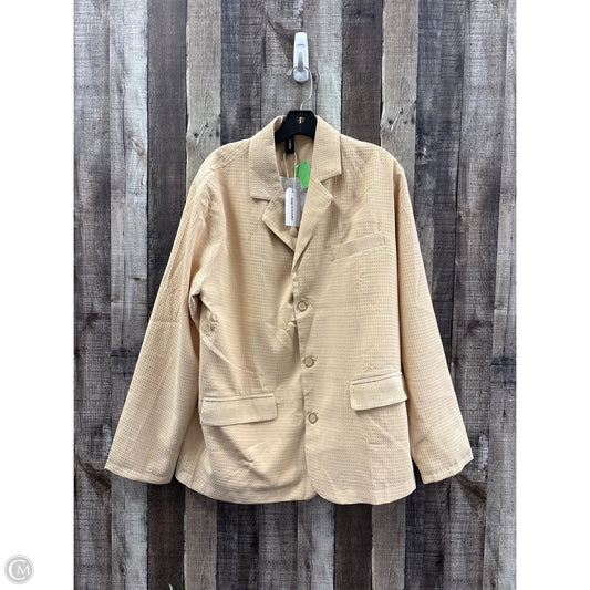 Blazer By Clothes Mentor In Tan, Size: L