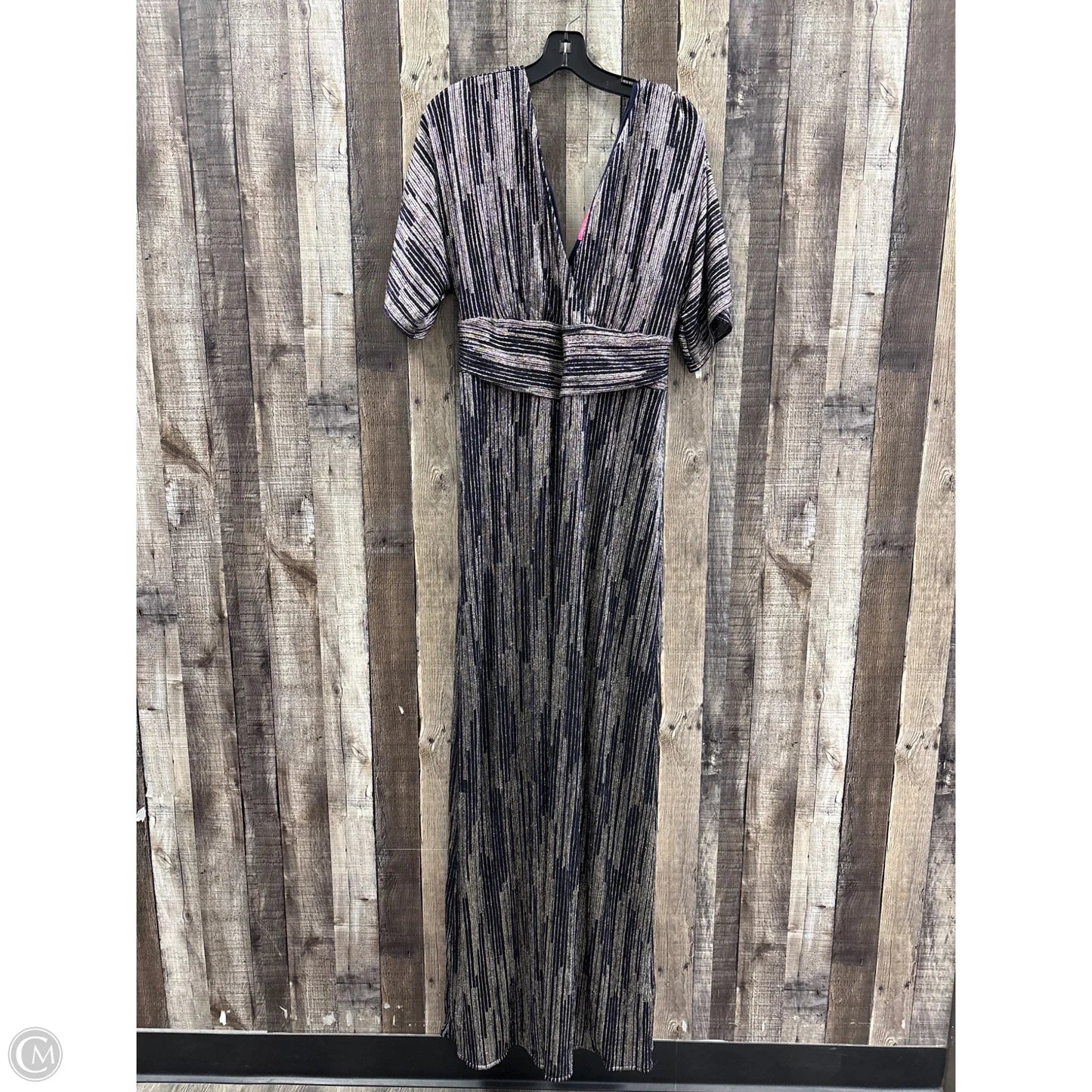 Dress Designer By Lilly Pulitzer In Blue & Silver, Size: L