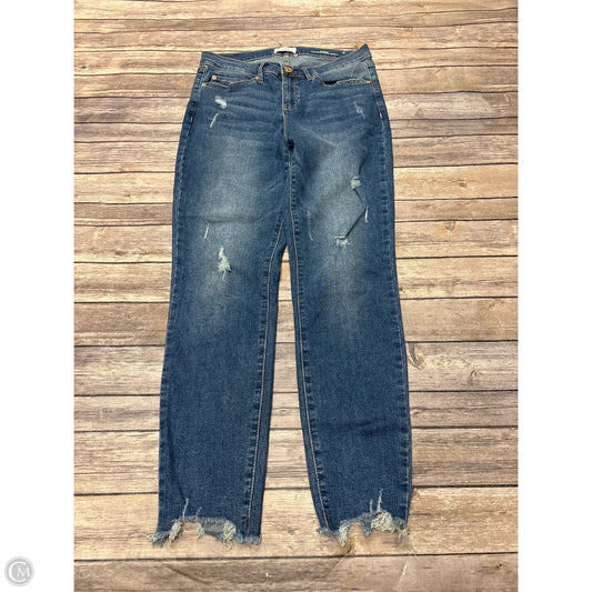 Jeans Straight By Nicole Miller In Blue Denim, Size: 4