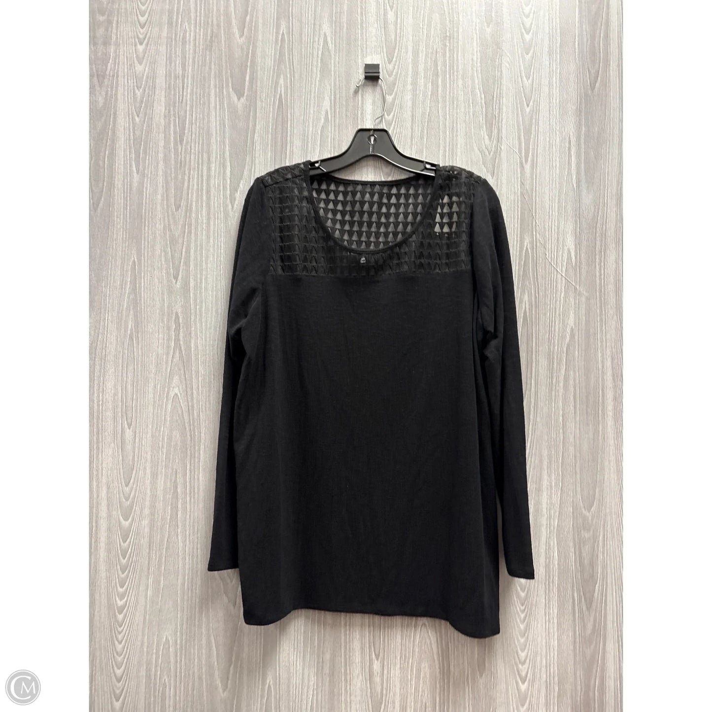 Top Long Sleeve By Lane Bryant In Black, Size: Xl