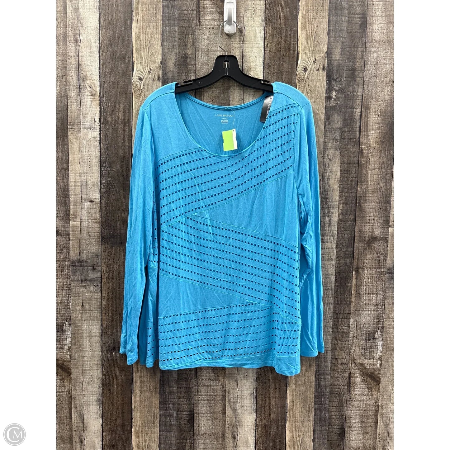 Top Long Sleeve By Lane Bryant In Blue, Size: 1x