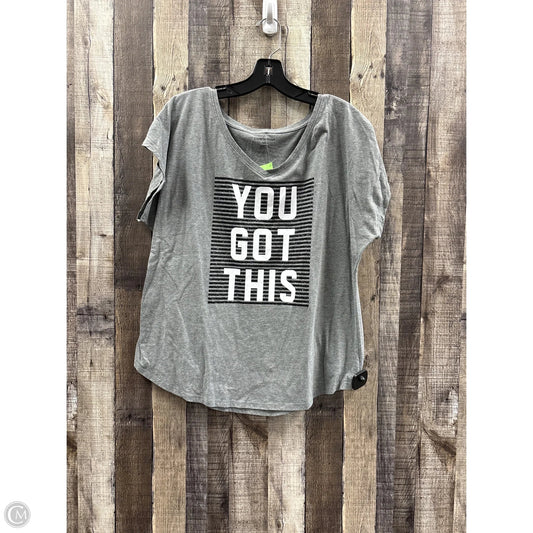Top Short Sleeve Basic By Lane Bryant In Grey, Size: Xl