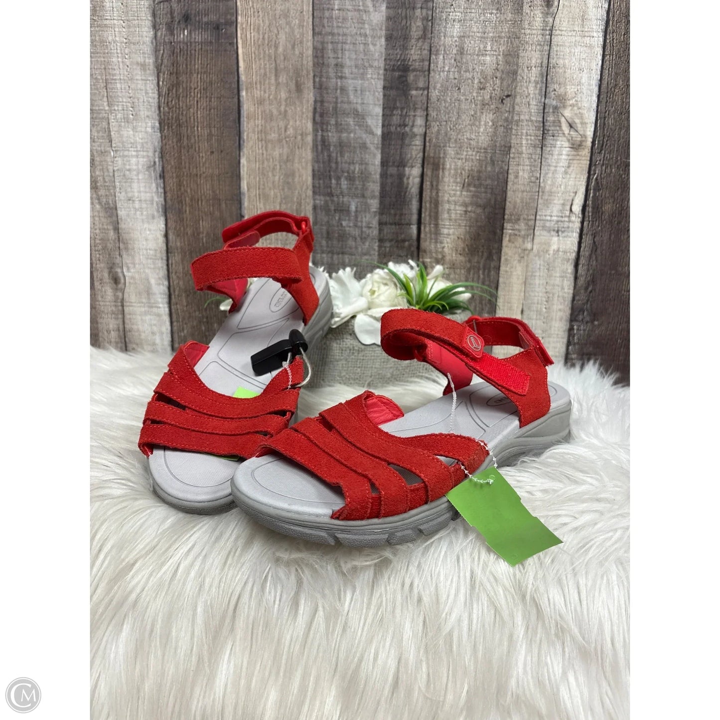 Sandals Flats By Lands End In Red, Size: 9