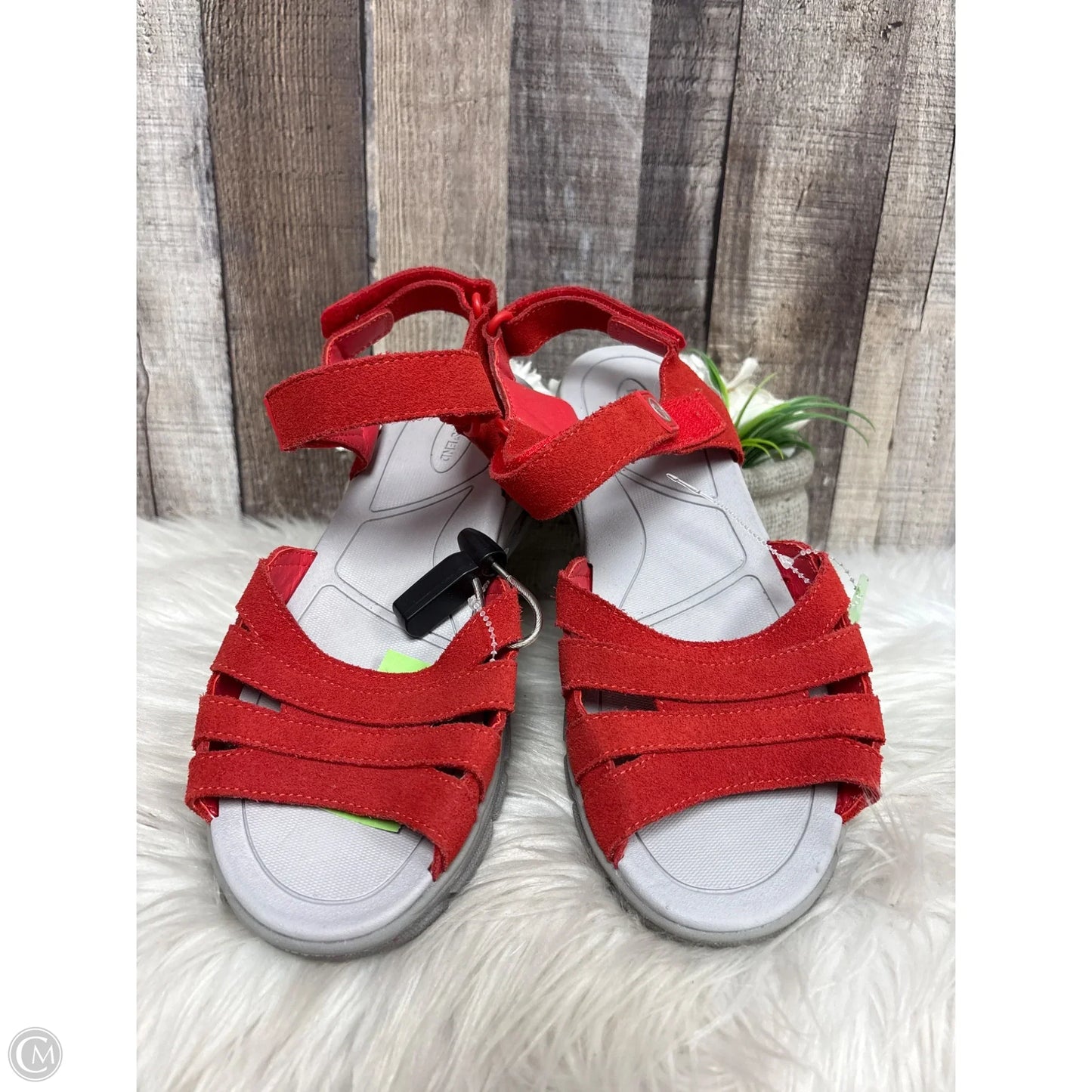 Sandals Flats By Lands End In Red, Size: 9
