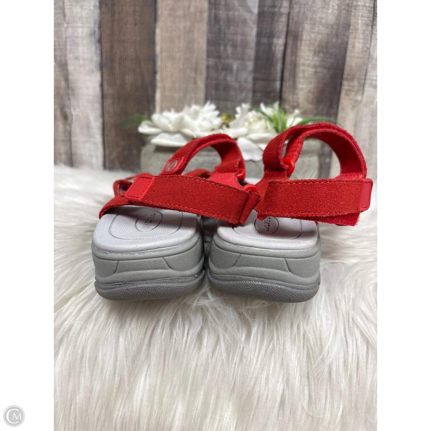 Sandals Flats By Lands End In Red, Size: 9