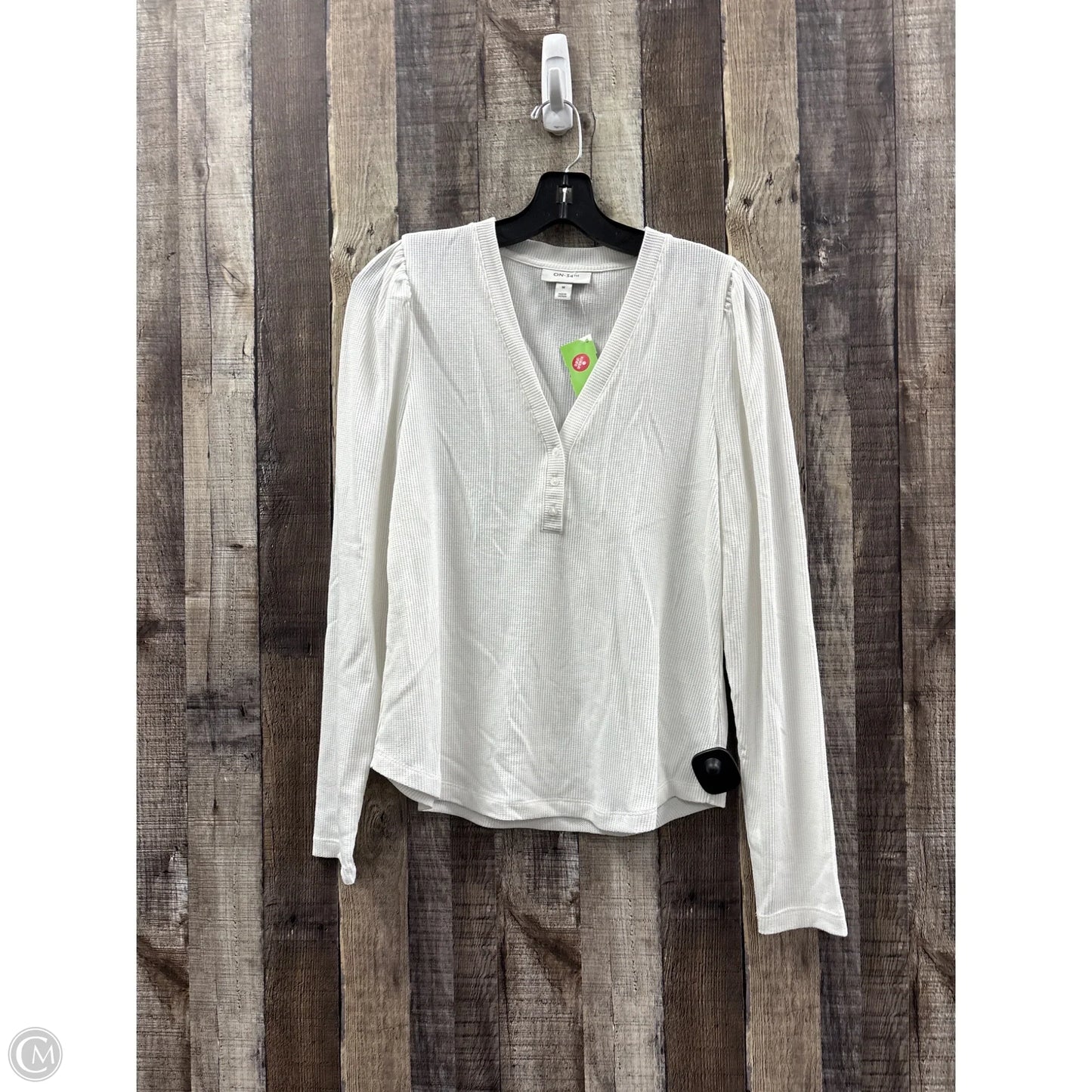 Top Long Sleeve By On 34th In White, Size: M