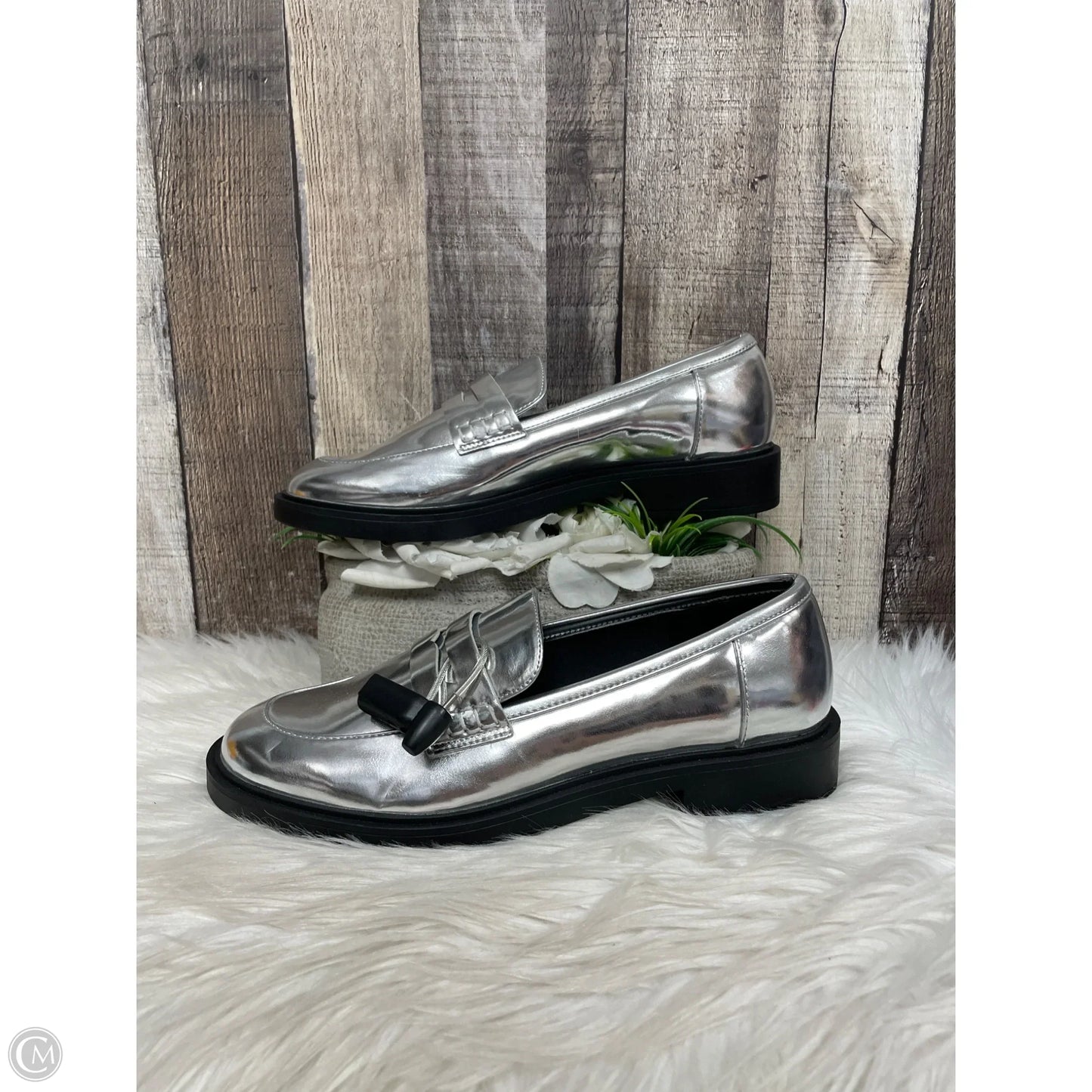 Shoes Flats By A New Day In Silver, Size: 9.5