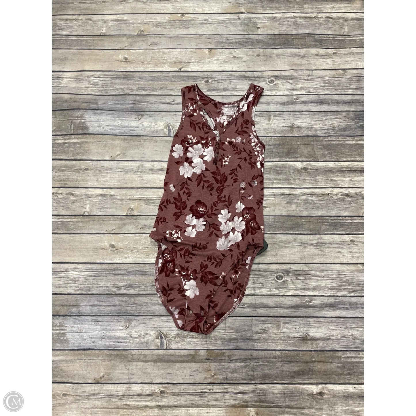 Bodysuit By American Eagle In Mauve, Size: S