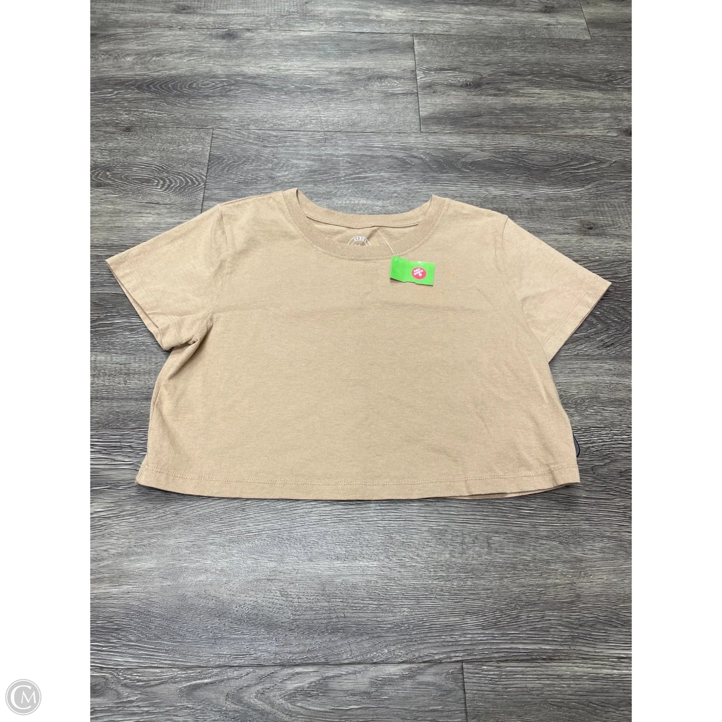 Top Short Sleeve By Urban Outfitters In Tan, Size: S