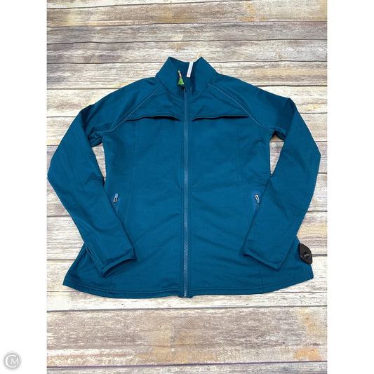 Athletic Jacket By Fabletics In Teal, Size: Xl