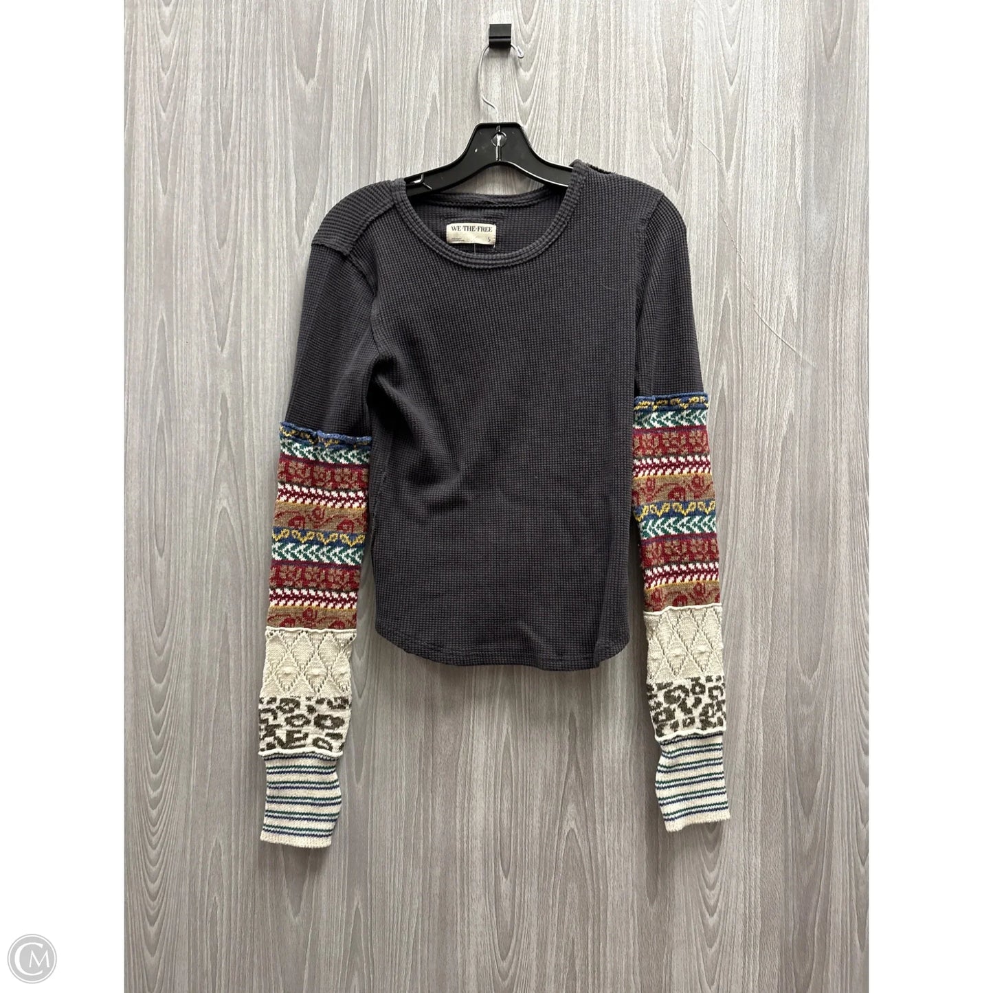 Top Long Sleeve By We The Free In Grey, Size: Xs