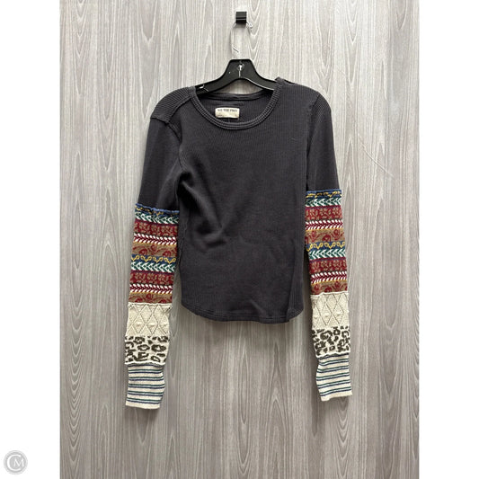 Top Long Sleeve By We The Free In Grey, Size: Xs