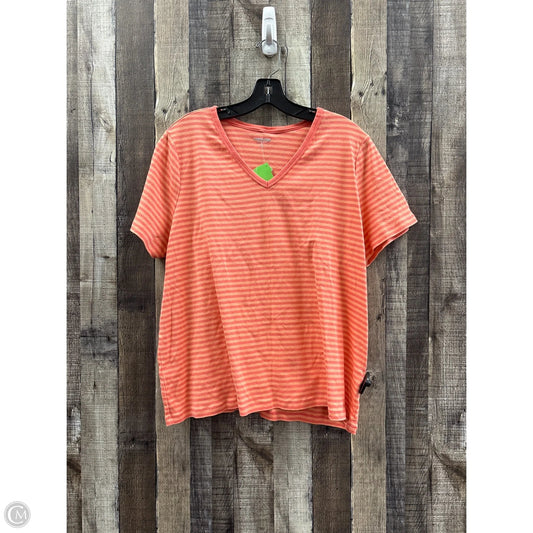 Top Short Sleeve By Lands End In Orange, Size: 2x