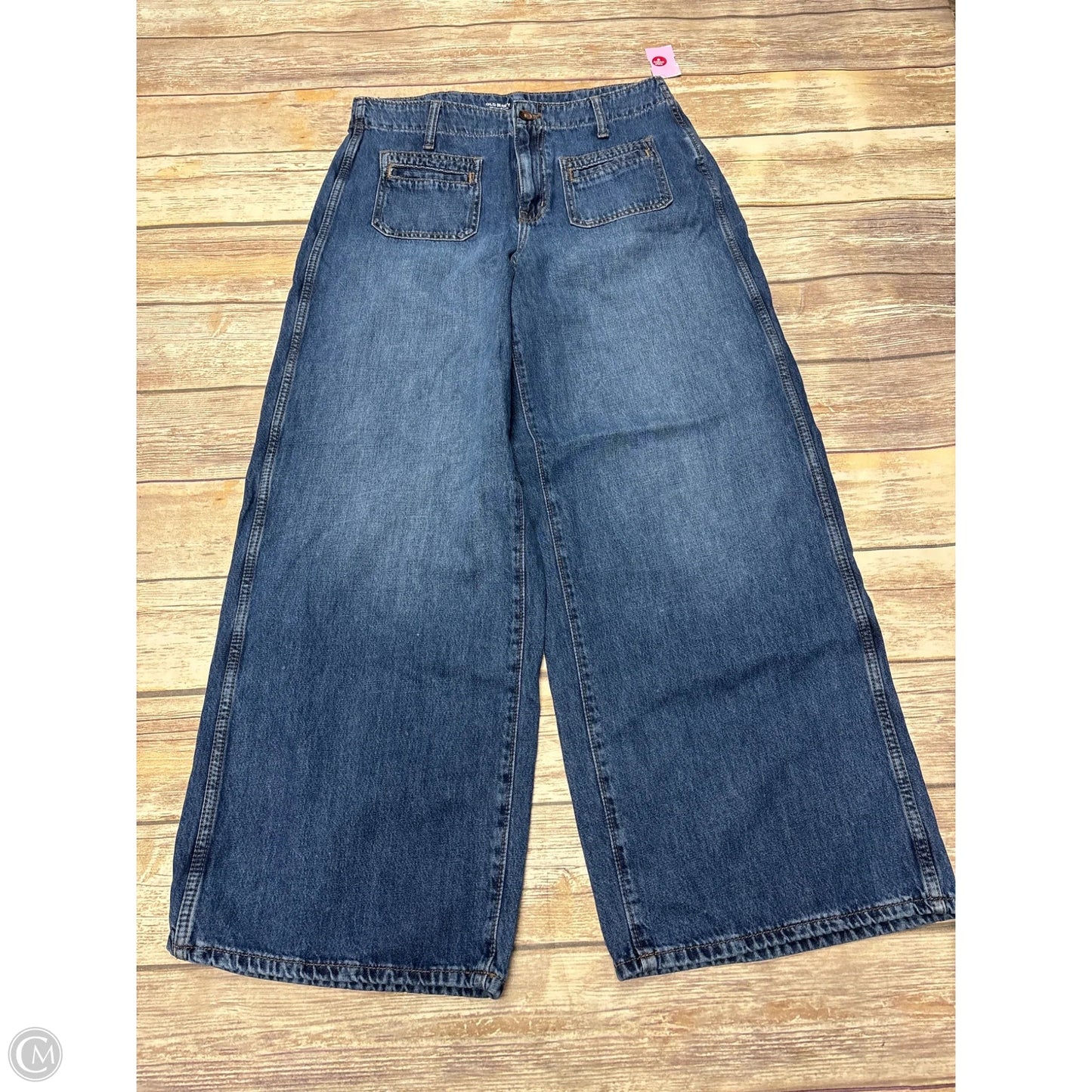 Jeans Wide Leg By Old Navy In Blue Denim, Size: 10