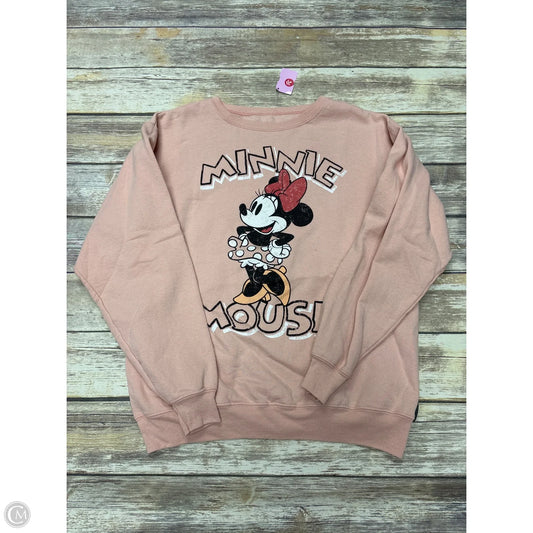 Sweatshirt Crewneck By Disney In Pink, Size: M