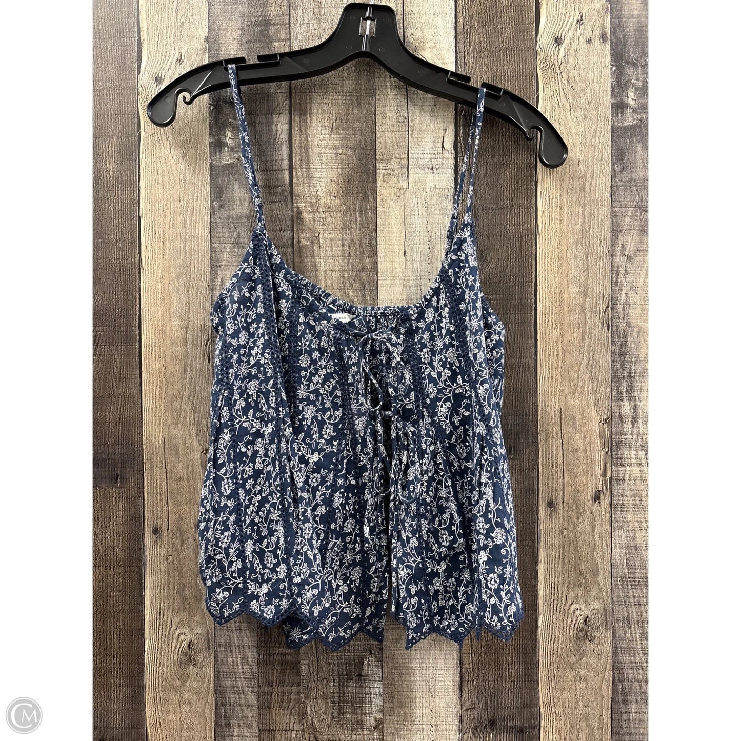 Top Sleeveless By American Eagle In Blue & White, Size: Xs