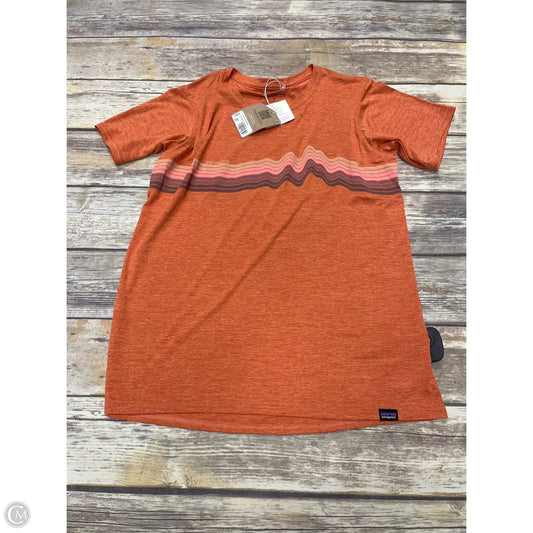 Athletic Top Short Sleeve By Patagonia In Orange, Size: S