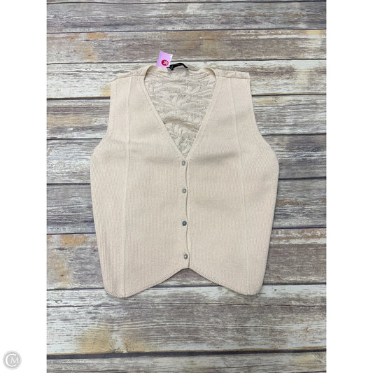 Vest Sweater By Zara In Cream, Size: L