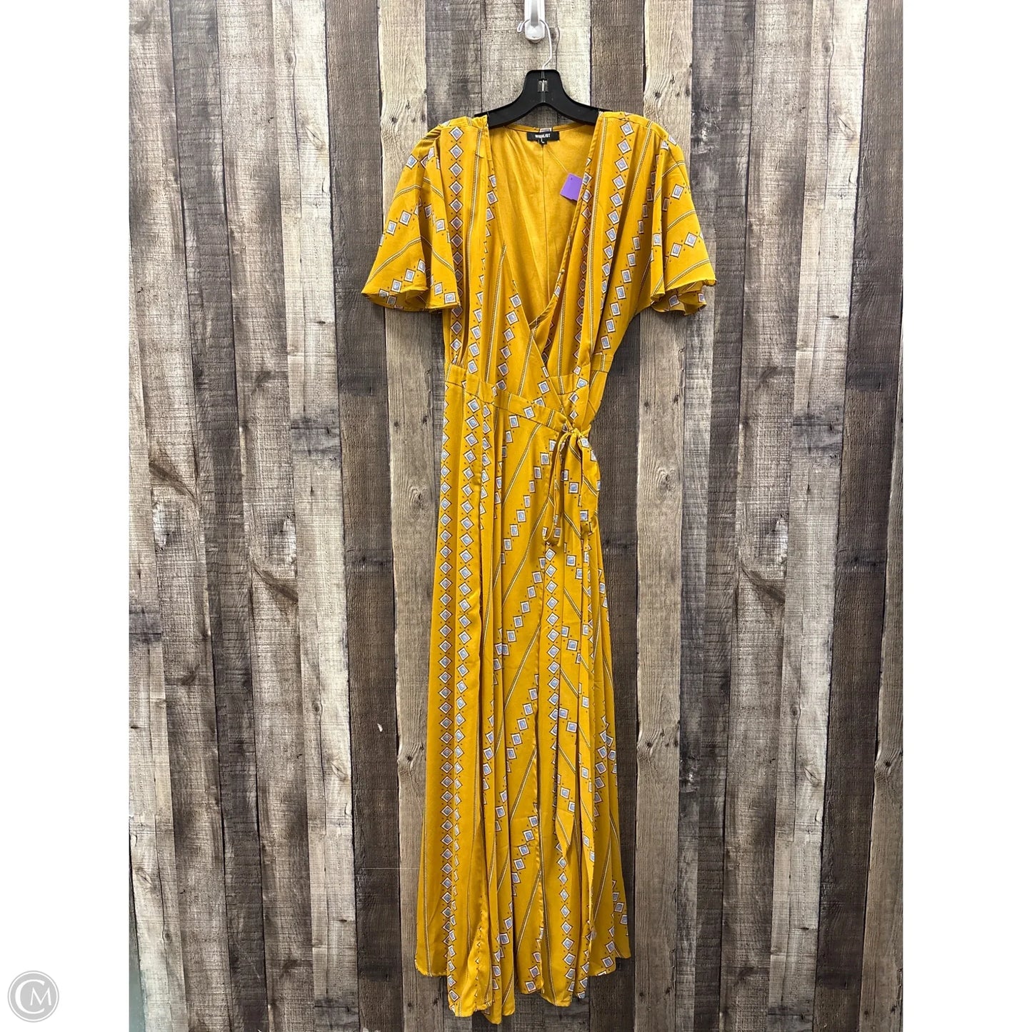 Dress Casual Maxi By Wishlist In Gold, Size: M