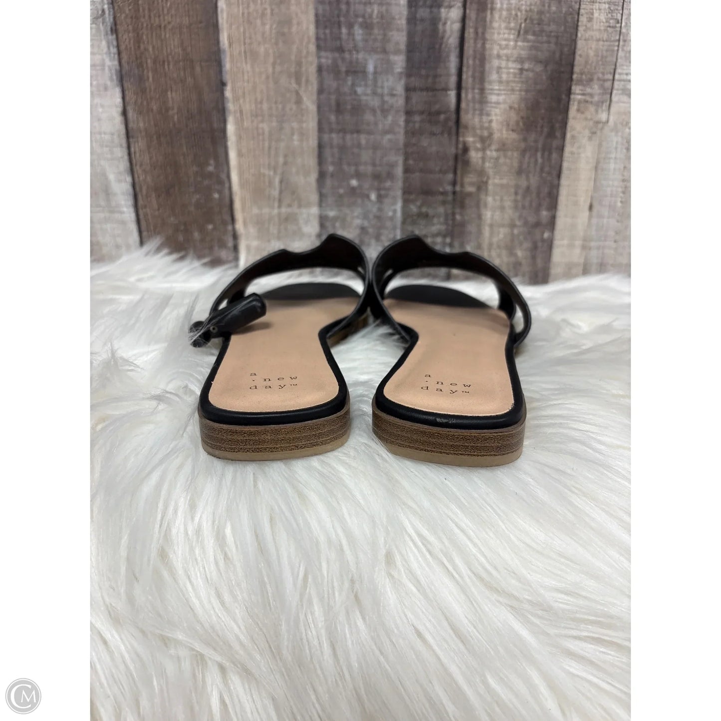 Sandals Flats By A New Day In Black, Size: 8