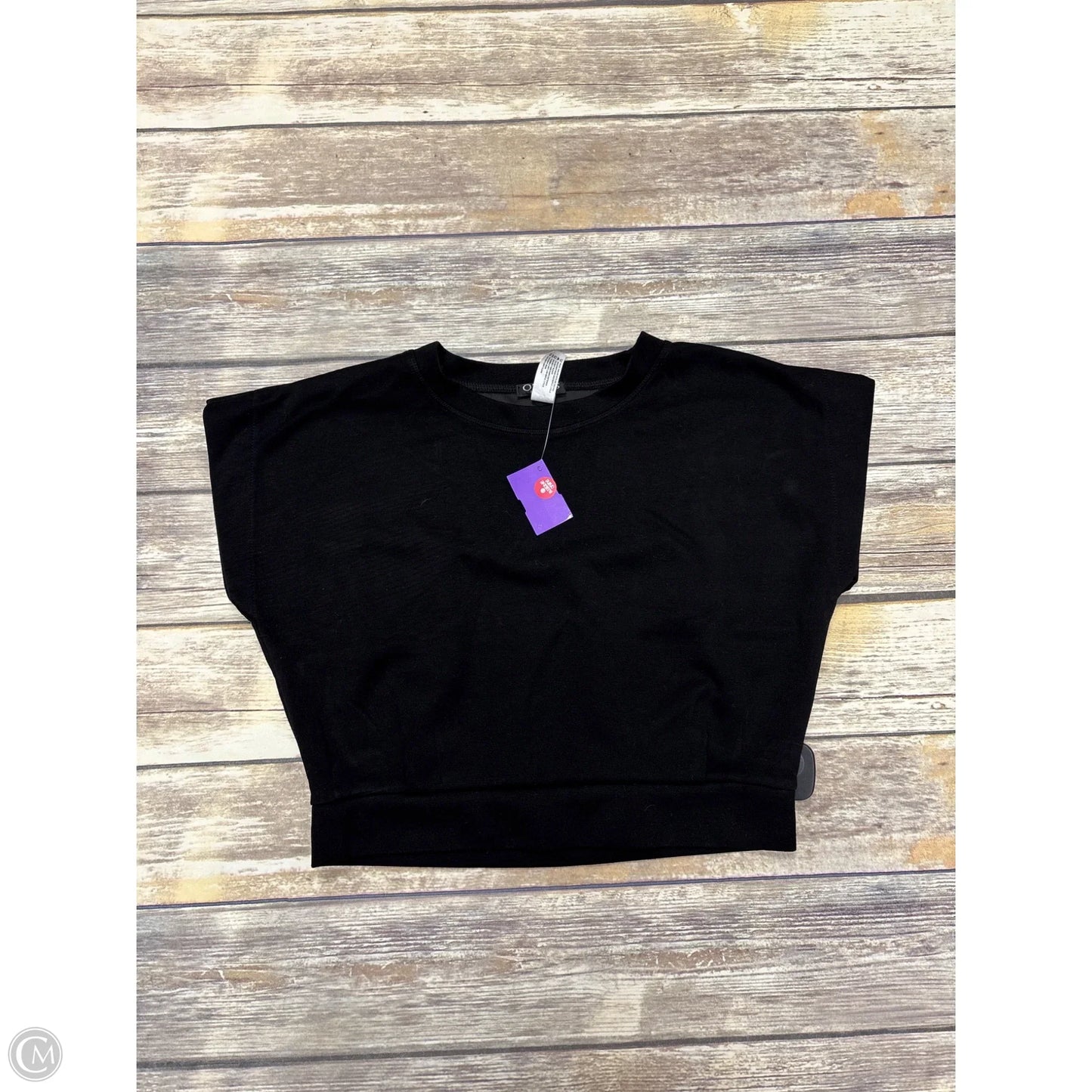 Top Short Sleeve By Cme In Black, Size: M