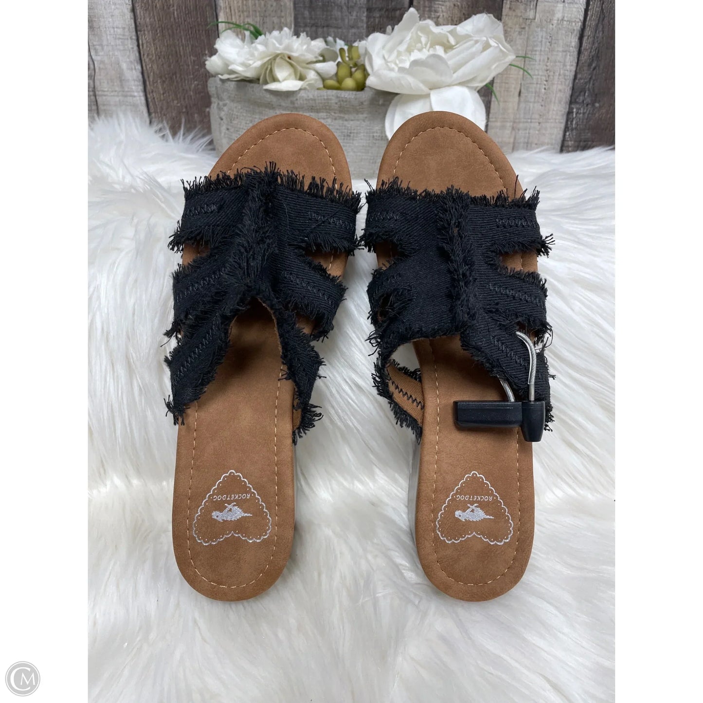 Sandals Heels Block By Rocket Dogs In Black, Size: 9