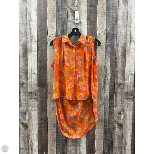 Top Sleeveless By Sweet Rain In Orange, Size: L