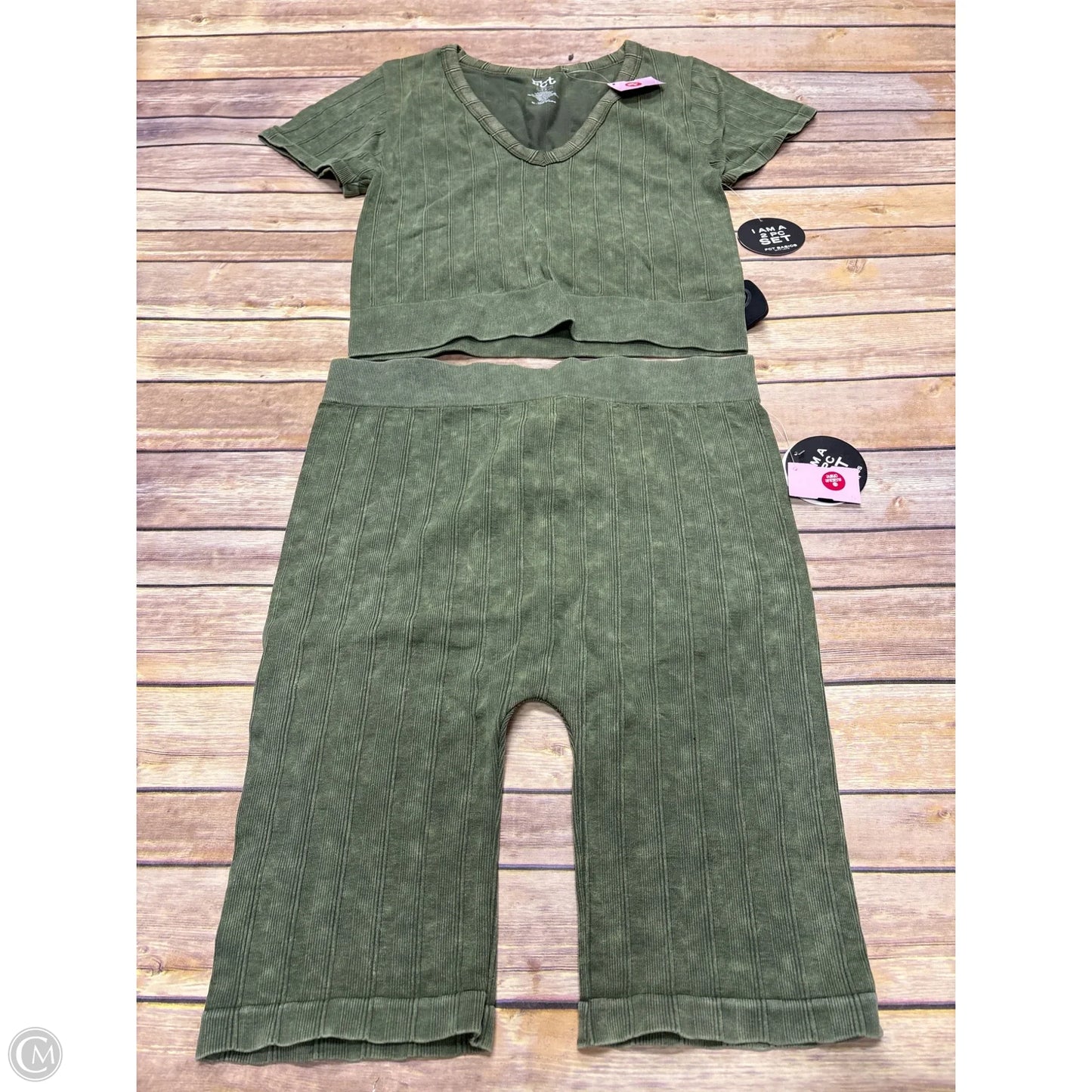 Shorts Set By Cme In Green, Size: 1x