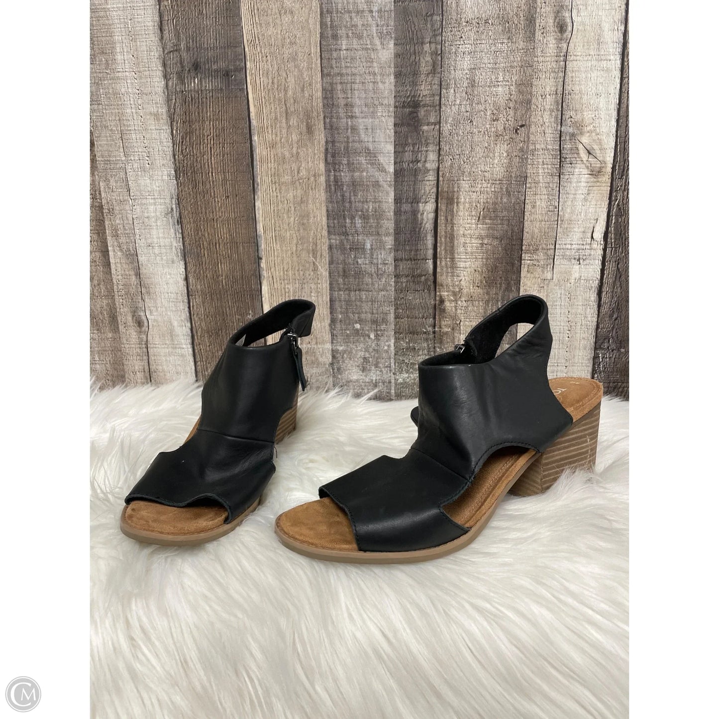Sandals Heels Block By Toms In Black, Size: 10