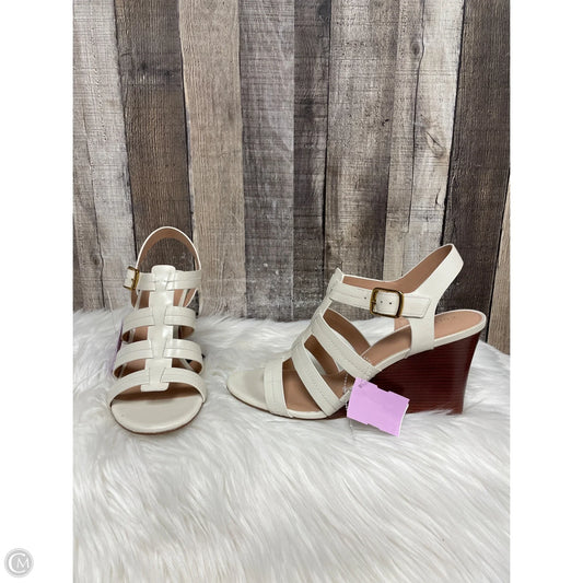 Sandals Heels Wedge By Cole-haan In Ivory, Size: 10
