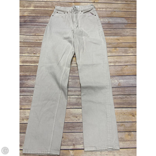 Jeans Straight By Abercrombie And Fitch In Tan Denim, Size: 4
