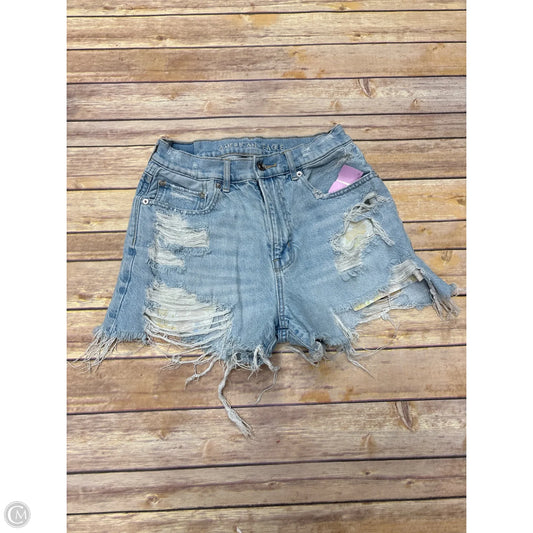 Shorts By American Eagle In Blue Denim, Size: 4