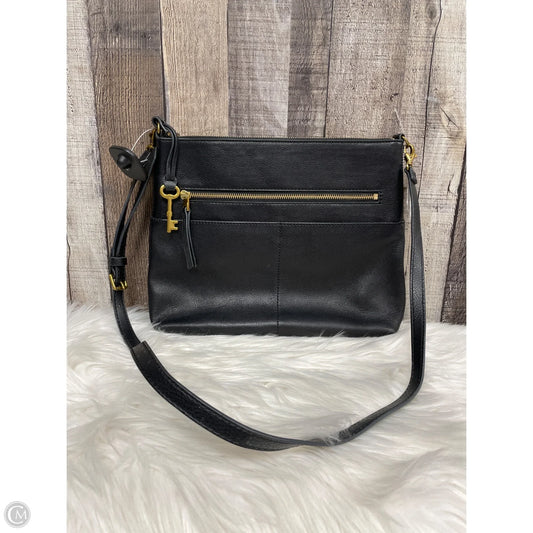 Handbag Leather By Fossil, Size: Medium