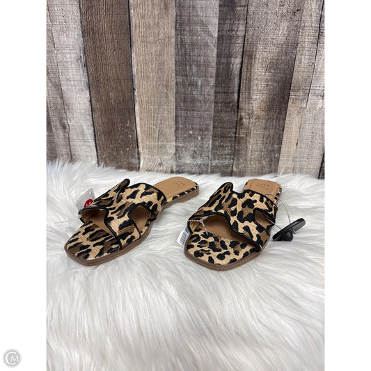 Sandals Flats By A New Day In Animal Print, Size: 7.5