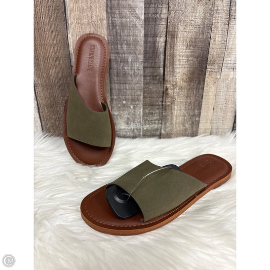 Sandals Flats By Cushionaire In Green, Size: 8