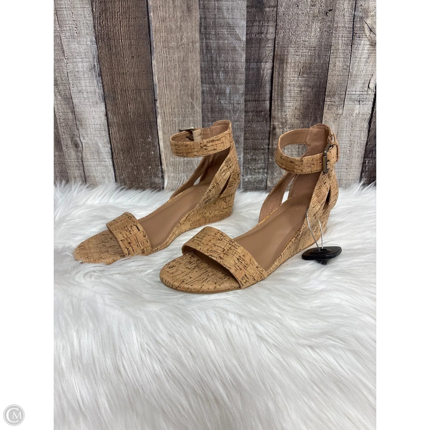 Sandals Heels Wedge By Aerosoles In Tan, Size: 7.5