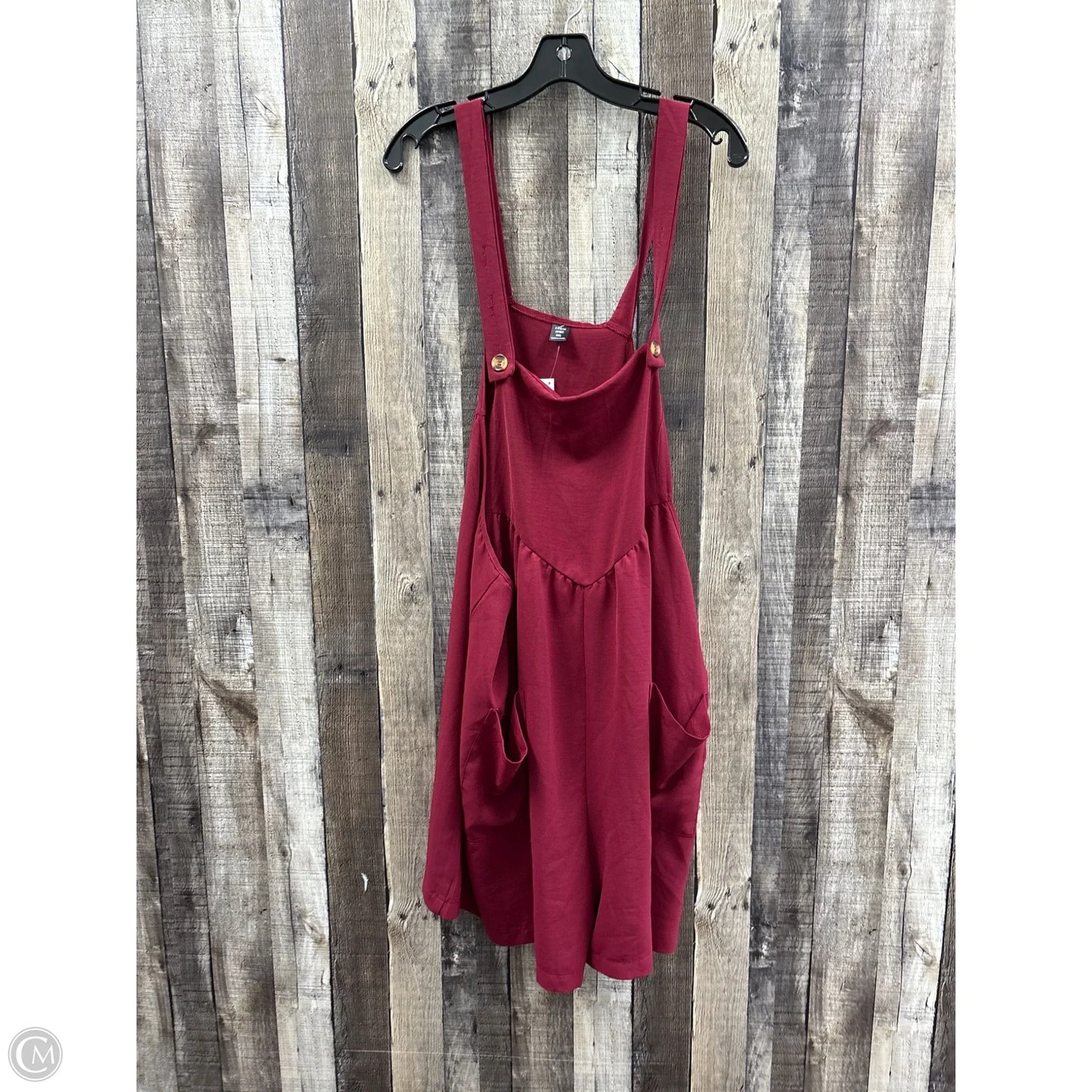 Romper By Shein In Maroon, Size: 3x