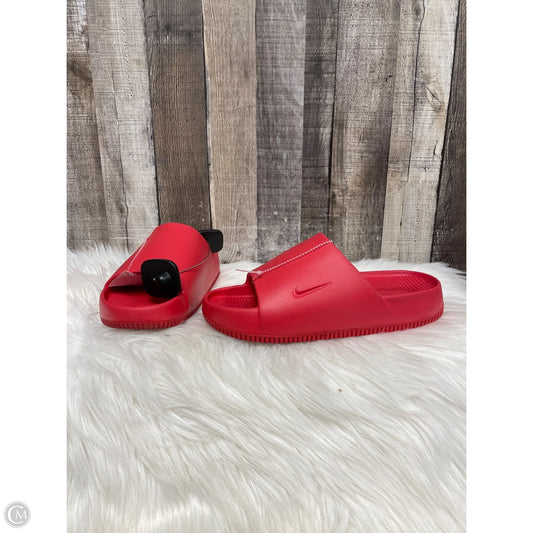Sandals Flats By Nike In Red, Size: 8