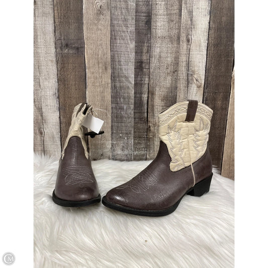 Boots Western By Coconuts In Brown & Cream, Size: 7.5