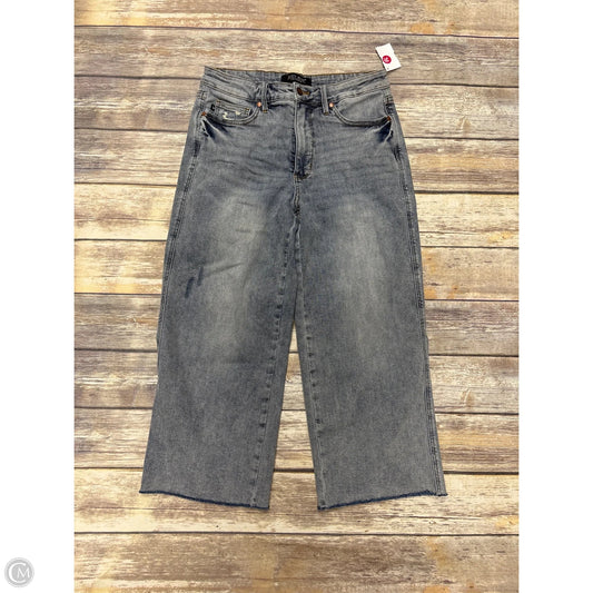 Jeans Cropped By Judy Blue In Blue Denim, Size: 12