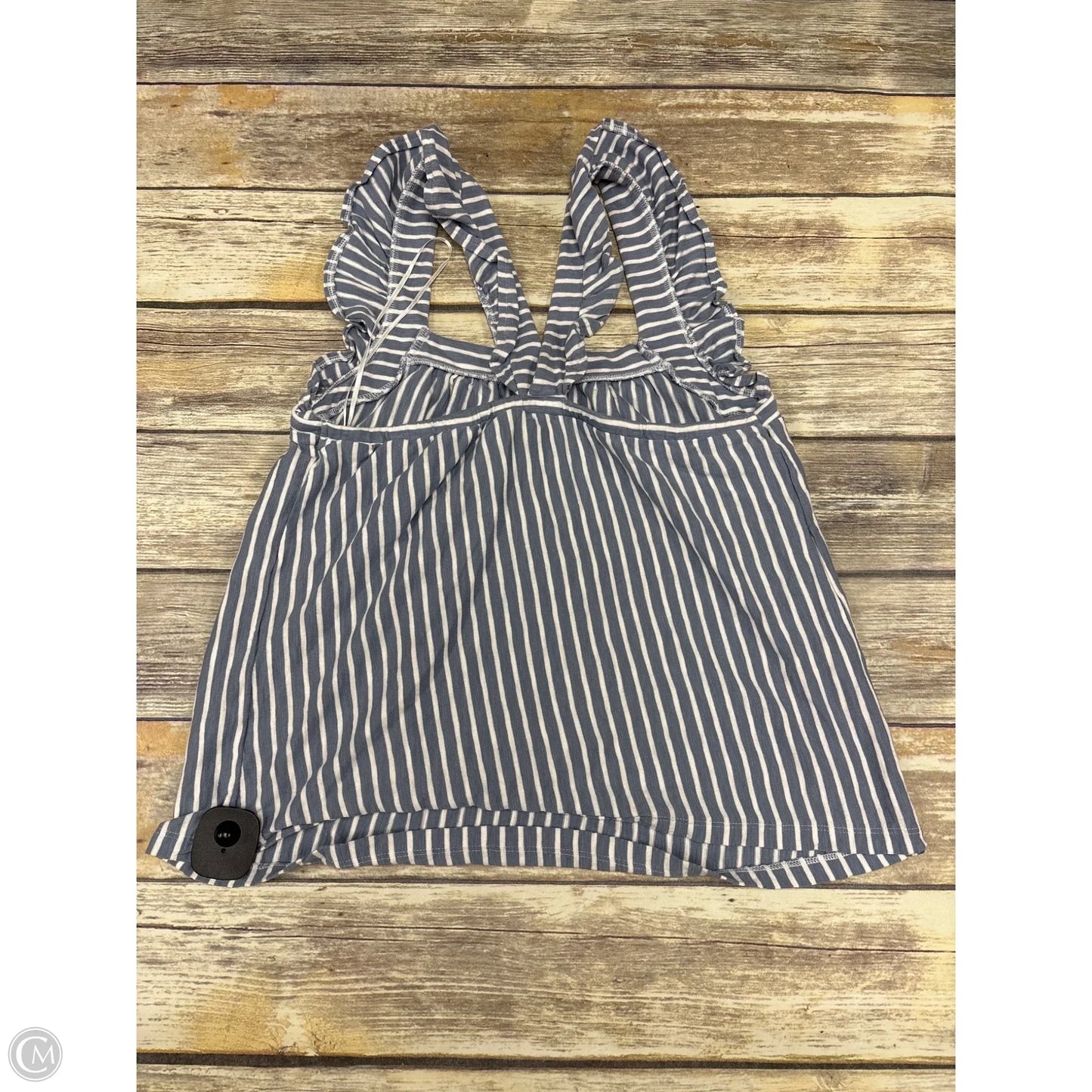 Top Sleeveless By Lc Lauren Conrad In Blue & White, Size: M