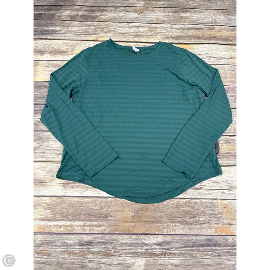 Athletic Top Long Sleeve Crewneck By Dsg Outerwear In Green, Size: Xxl